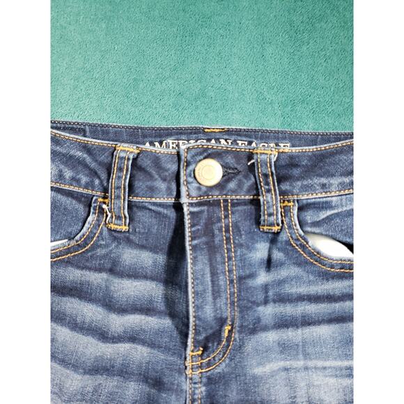 American Eagle Jeans Size 2 Womens Blue Denim Stretch Pants High Rise Jegging - Picture 6 of 13